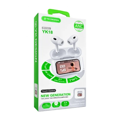 YK18 Dokunmatik Ekran Bluetooth Kulaklık | TWS | ANC