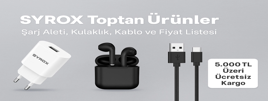 SYROX Toptan | Şarj Aleti, Kulaklık, Kablo ve Fiyat Listesi - Hafizakartci.com SYROX Toptan | Şarj Aleti, Kulaklık, Kablo ve Fiyat Listesi - Hafizakartci.com