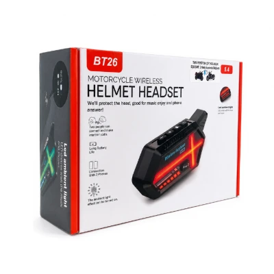 BT26 Kask Kulaklığı Intercom Sistemi | 2 Eşleşmeli