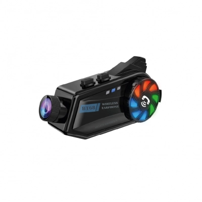 BT68 Kameralı Kask Kulaklığı Intercom Sistemi