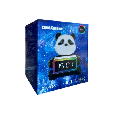CH-M55 Panda Şeklinde RGB Bluetooth Speaker | Saatli