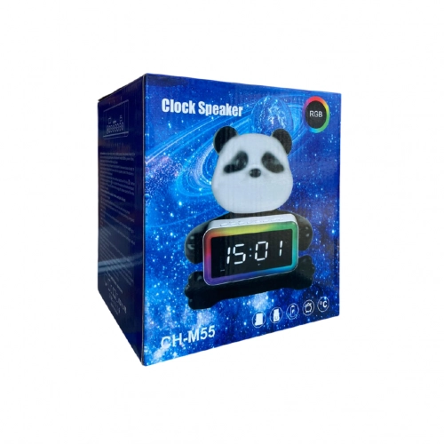 CH-M55 Panda Şeklinde RGB Bluetooth Speaker | Saatli