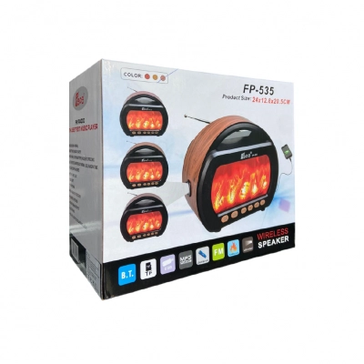 FP-535 Bluetooth Speaker | FM Radyo | El Feneri | Şömine