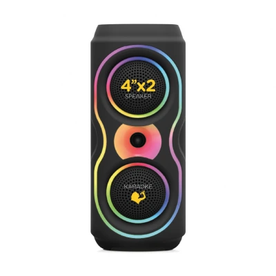 Maxron MxTube TWS RGB Bluetooth Speaker 2 x 4" | Kablosuz Mikrofon | İkili Eşleşebilir