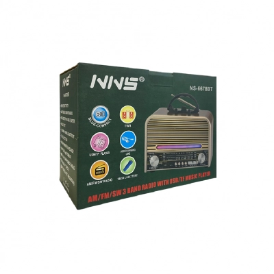 NNS Ns-6678BT Bluetooth Speaker FM AM SW Radyo  