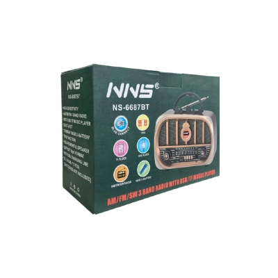 NNS Ns-6687BT Bluetooth Speaker FM AM SW Radyo