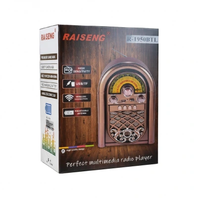 Raiseng R-1950BTL Nostaljik Kablosuz Speaker | FM - AM - SW Radyo
