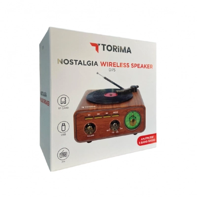Torima D75 Bluetooth Speaker FM AM SW Radyo | Nostaljik Pikap