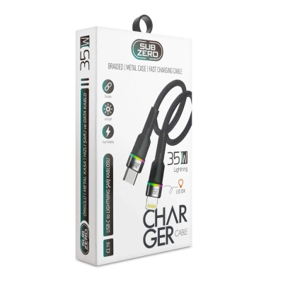 Subzero CL16 35W PD Lightning Örgülü Şarj Kablosu | Led Işık