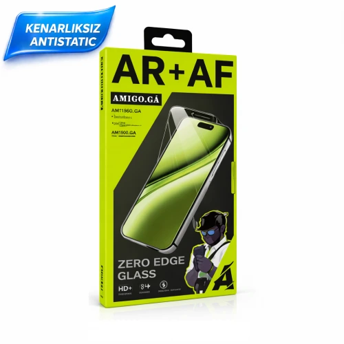 Amigo.Ga Iphone 16 Zero Edge Kenarlıksız Esd Anti Statik HD Kırılmaz Cam