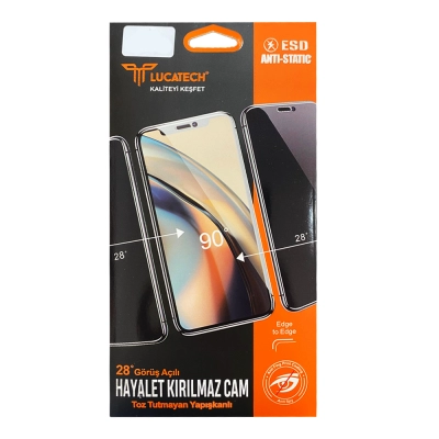 Lucatech İphone 13 Pro Max | 14 Plus Hayalet Kırılmaz Cam| ESD Anti Static Lucatech İphone 13 Pro Max | 14 Plus Hayalet Kırılmaz Cam| ESD Anti Static