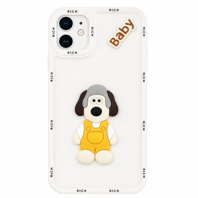 İphone 12 Pro Max Köpek Figürlü Silikon Kılıf