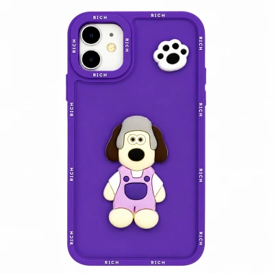 İphone 12 Pro Max Köpek Figürlü Silikon Kılıf