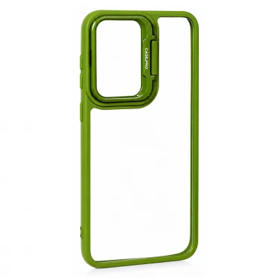 Samsung S23 Pencereli Stand Silikon Kılıf