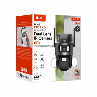 Blic Blm81 WiFi Akıllı IP Kamera| 6MP 1080P | İP66 Su Geçirmez