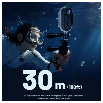 H88 H.265 Wifi 4K Spor Aksiyon Kamerası | 30m Su Altı Koruyucu