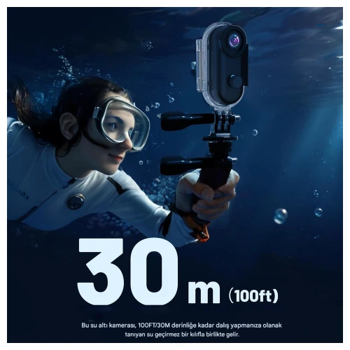 H88 H.265 Wifi 4K Spor Aksiyon Kamerası | 30m Su Altı Koruyucu