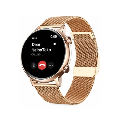 HainoTeko 24 Mini Amoled Ekran Bayan Akıllı Saat | 7 Gün Pil Ömrü | 3 Kordon