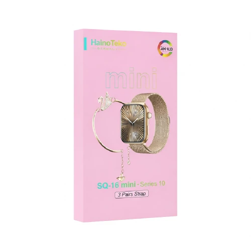HainoTeko SQ-16 Mini Bayan Akıllı Saat | 3 Kordon | Bileklik