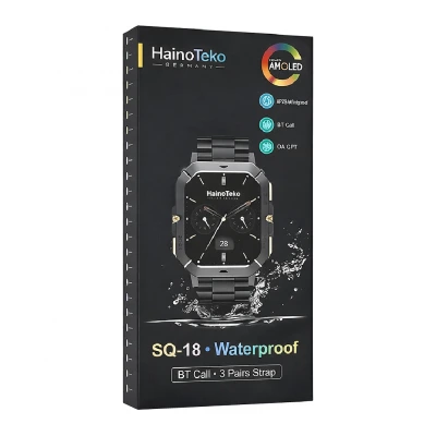 HainoTeko SQ-18 Amoled Ekran Akıllı Saat | 3 Kordon | Çizilmeye Dayanıklı
