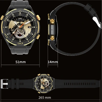 Kalobee SK4 Pro Max Super Amoled Ekran Akıllı Saat | 2 Kordon | Gold Siyah