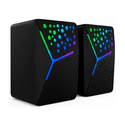 Venandin Echo Ses Ayarlı RGB Stereo Kablolu PC Speaker