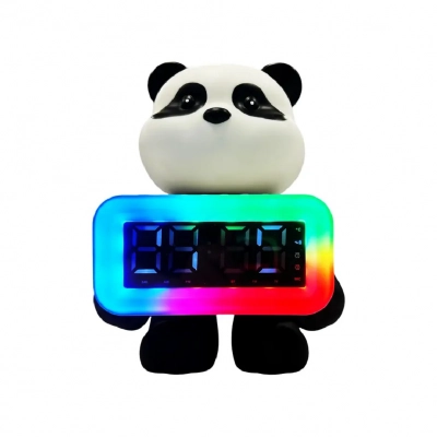 CH-M55 Panda Şeklinde RGB Bluetooth Speaker | Saatli