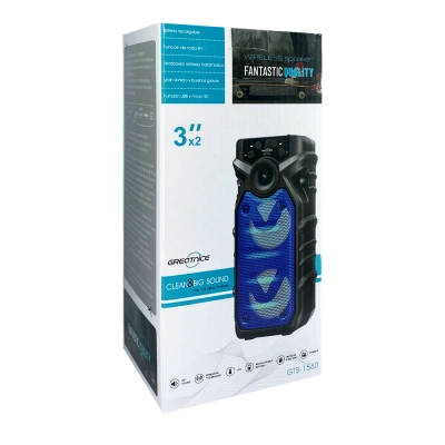 GTS-1560 Bluetooth Speaker | Rgb Ledli 2x3''