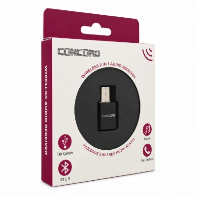 BT-15 Bluetooth 5.0 Ses Alıcı | Verici 2 in 1 Kablosuz Dönüştürücü