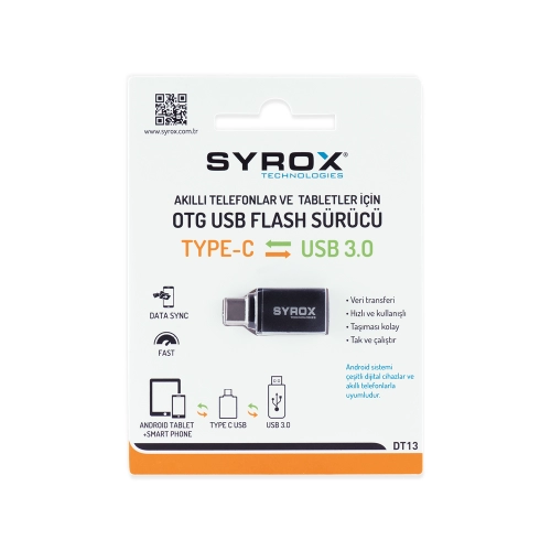 Syrox Syx-Dt13 Type-C Otg Çevirici Syrox Syx-Dt13 Type-C Otg Çevirici