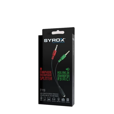 Syrox Syx-C119 Ses ve Mikrofon Kablosu Syrox Syx-C119 Ses ve Mikrofon Kablosu