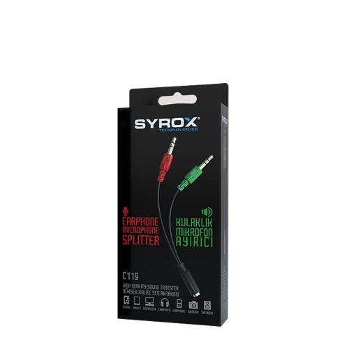 Syrox Syx-C119 Ses ve Mikrofon Kablosu Syrox Syx-C119 Ses ve Mikrofon Kablosu
