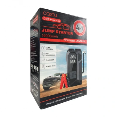 Castu CS82 Şarjlı Hava Pompası | Akü Takviyeli | 16000 mAh Powerbank Özellikli