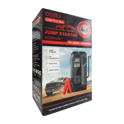 Castu CS82 Şarjlı Hava Pompası | Akü Takviyeli | 16000 mAh Powerbank Özellikli