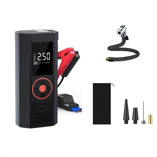 Leerfei ST-5537 Pro Dijital Göstergeli Hava Pompası | Akü Şarj Takviyesi | Powerbank