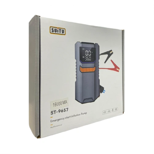 Leerfei ST-9657 Dijital Göstergeli Hava Pompası | Akü Şarj Takviyesi | Powerbank