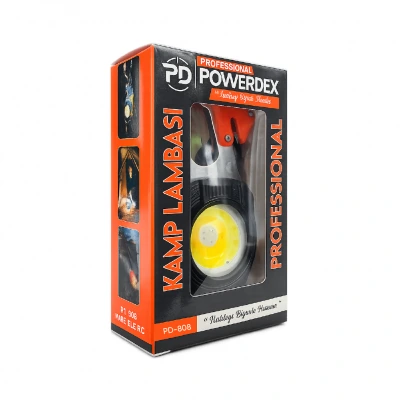 Powerdex PD-808 Şarj Edilebilir Askılı Kamp Lambası | Tornavida Uç Seti | Şişe Açacağı | Kesici | Düdük | Çakmak