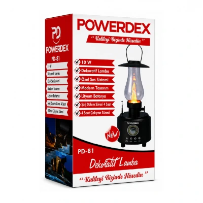 Powerdex PD-81 Nostaljik Gaz Lambalı Askılı Bluetooth Müzik Kutusu | FM Radio