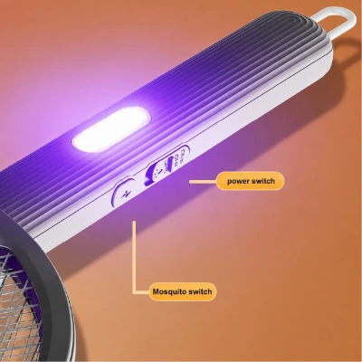 YK Design XH-889 Raket Görünümlü Katlanabilir Şarjlı Elektrikli Sinek Öldürücü