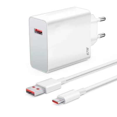 67 Watt Type-C Kablo Ev Şarj Seti 67 Watt Type-C Kablo Ev Şarj Seti