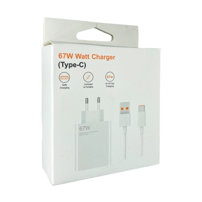67 Watt Type-C Kablo Ev Şarj Seti 67 Watt Type-C Kablo Ev Şarj Seti