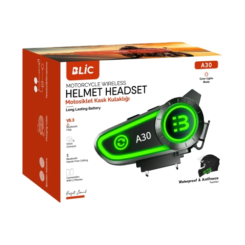 Blic A30 Kask Kulaklığı Intercom Sistemi Blic A30 Kask Kulaklığı Intercom Sistemi
