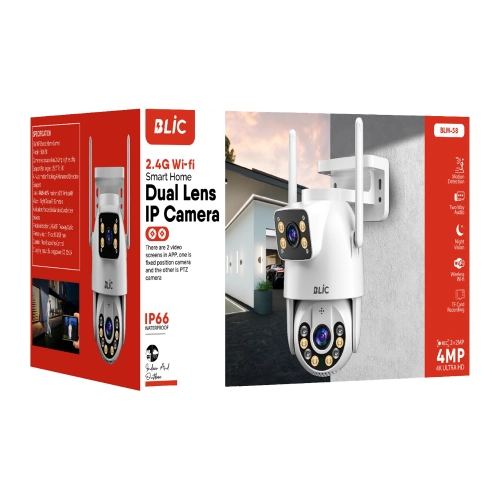 Blic Blm58 Çift Lens 4MP 4K Ultra HD İp Kamera Blic Blm58 Çift Lens 4MP 4K Ultra HD İp Kamera