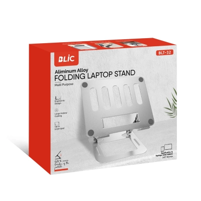 Blic BLT-32 Masaüstü Aliminyum Laptop Standı | Katlanabilir | Aliminyum Blic BLT-32 Masaüstü Aliminyum Laptop Standı | Katlanabilir | Aliminyum