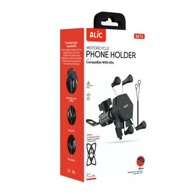 Blic Bst6 Bisiklet | Motosiklet Telefon Tutucu | Usb Girişli Blic Bst6 Bisiklet | Motosiklet Telefon Tutucu | Usb Girişli
