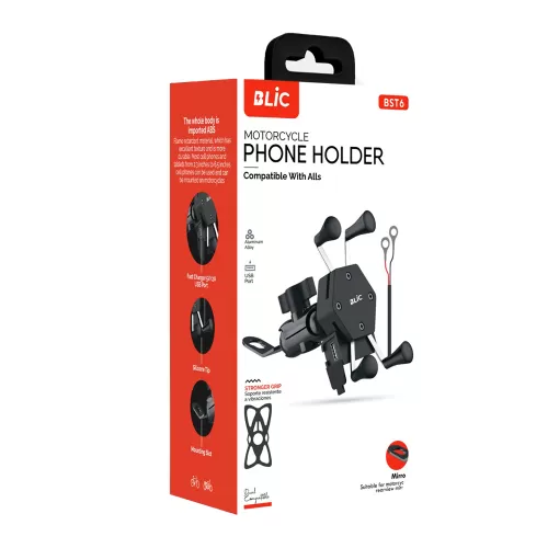 Blic Bst6 Bisiklet | Motosiklet Telefon Tutucu | Usb Girişli Blic Bst6 Bisiklet | Motosiklet Telefon Tutucu | Usb Girişli