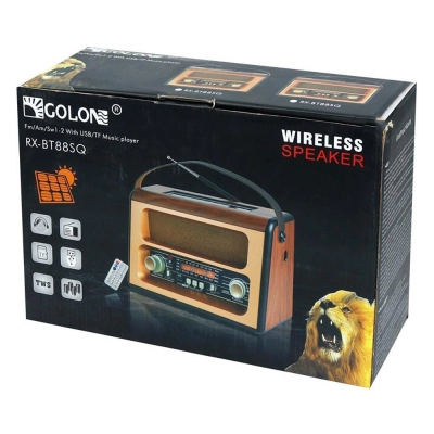 Golon RX-BT88S | RX-BT89S Büyük Nostalji Radyo Speaker | Güneş Enerjili Golon RX-BT88S | RX-BT89S Büyük Nostalji Radyo Speaker | Güneş Enerjili