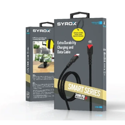 Syrox Syx-C130L  Type-C | Lightning 30W Pd Şarj Kablosu
