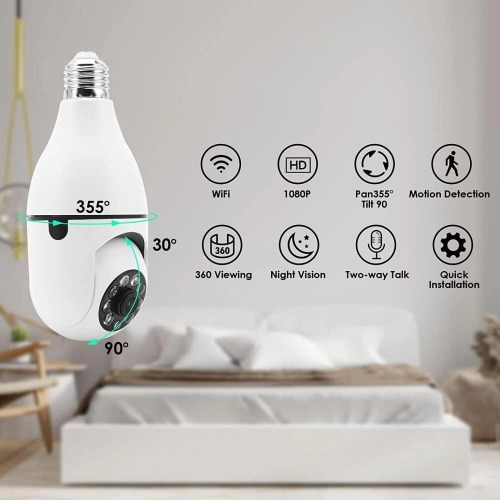 CMR-6 Wifi 360 Security Ampül Kamera CMR-6 Wifi 360 Security Ampül Kamera