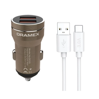 Dramex Dc20T Type-c Metal 3.1A  Oto Şarj